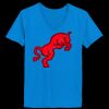 Ladies’  Junior Fine Jersey V-Neck Longer Length T-Shirt Thumbnail