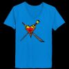 Ladies’  Junior Fine Jersey V-Neck Longer Length T-Shirt Thumbnail