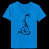 Ladies’  Junior Fine Jersey V-Neck Longer Length T-Shirt Thumbnail