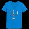 Ladies’  Junior Fine Jersey V-Neck Longer Length T-Shirt Thumbnail