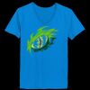 Ladies’  Junior Fine Jersey V-Neck Longer Length T-Shirt Thumbnail
