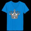 Ladies’  Junior Fine Jersey V-Neck Longer Length T-Shirt Thumbnail