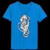 Ladies’  Junior Fine Jersey V-Neck Longer Length T-Shirt Thumbnail