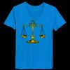 Ladies’  Junior Fine Jersey V-Neck Longer Length T-Shirt Thumbnail