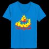 Ladies’  Junior Fine Jersey V-Neck Longer Length T-Shirt Thumbnail