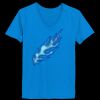 Ladies’  Junior Fine Jersey V-Neck Longer Length T-Shirt Thumbnail
