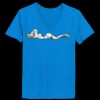 Ladies’  Junior Fine Jersey V-Neck Longer Length T-Shirt Thumbnail