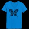 Ladies’  Junior Fine Jersey V-Neck Longer Length T-Shirt Thumbnail