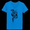 Ladies’  Junior Fine Jersey V-Neck Longer Length T-Shirt Thumbnail