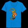 Ladies’  Junior Fine Jersey V-Neck Longer Length T-Shirt Thumbnail