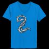 Ladies’  Junior Fine Jersey V-Neck Longer Length T-Shirt Thumbnail