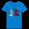 Ladies’  Junior Fine Jersey V-Neck Longer Length T-Shirt Thumbnail