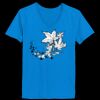 Ladies’  Junior Fine Jersey V-Neck Longer Length T-Shirt Thumbnail