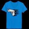 Ladies’  Junior Fine Jersey V-Neck Longer Length T-Shirt Thumbnail