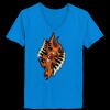 Ladies’  Junior Fine Jersey V-Neck Longer Length T-Shirt Thumbnail
