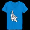 Ladies’  Junior Fine Jersey V-Neck Longer Length T-Shirt Thumbnail