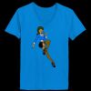 Ladies’  Junior Fine Jersey V-Neck Longer Length T-Shirt Thumbnail