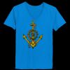 Ladies’  Junior Fine Jersey V-Neck Longer Length T-Shirt Thumbnail