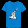 Ladies’  Junior Fine Jersey V-Neck Longer Length T-Shirt Thumbnail