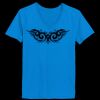 Ladies’  Junior Fine Jersey V-Neck Longer Length T-Shirt Thumbnail