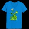 Ladies’  Junior Fine Jersey V-Neck Longer Length T-Shirt Thumbnail