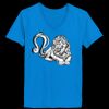Ladies’  Junior Fine Jersey V-Neck Longer Length T-Shirt Thumbnail