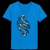 Ladies’  Junior Fine Jersey V-Neck Longer Length T-Shirt Thumbnail