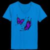 Ladies’  Junior Fine Jersey V-Neck Longer Length T-Shirt Thumbnail
