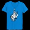 Ladies’  Junior Fine Jersey V-Neck Longer Length T-Shirt Thumbnail