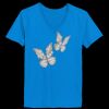 Ladies’  Junior Fine Jersey V-Neck Longer Length T-Shirt Thumbnail