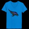 Ladies’  Junior Fine Jersey V-Neck Longer Length T-Shirt Thumbnail