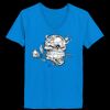 Ladies’  Junior Fine Jersey V-Neck Longer Length T-Shirt Thumbnail