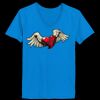 Ladies’  Junior Fine Jersey V-Neck Longer Length T-Shirt Thumbnail