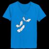 Ladies’  Junior Fine Jersey V-Neck Longer Length T-Shirt Thumbnail