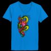 Ladies’  Junior Fine Jersey V-Neck Longer Length T-Shirt Thumbnail