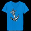 Ladies’  Junior Fine Jersey V-Neck Longer Length T-Shirt Thumbnail