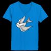 Ladies’  Junior Fine Jersey V-Neck Longer Length T-Shirt Thumbnail