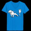 Ladies’  Junior Fine Jersey V-Neck Longer Length T-Shirt Thumbnail