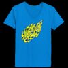 Ladies’  Junior Fine Jersey V-Neck Longer Length T-Shirt Thumbnail