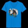 Ladies’  Junior Fine Jersey V-Neck Longer Length T-Shirt Thumbnail