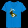 Ladies’  Junior Fine Jersey V-Neck Longer Length T-Shirt Thumbnail