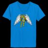 Ladies’  Junior Fine Jersey V-Neck Longer Length T-Shirt Thumbnail
