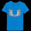 Ladies’  Junior Fine Jersey V-Neck Longer Length T-Shirt Thumbnail