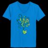 Ladies’  Junior Fine Jersey V-Neck Longer Length T-Shirt Thumbnail
