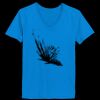 Ladies’  Junior Fine Jersey V-Neck Longer Length T-Shirt Thumbnail