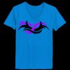 Ladies’  Junior Fine Jersey V-Neck Longer Length T-Shirt Thumbnail