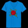 Ladies’  Junior Fine Jersey V-Neck Longer Length T-Shirt Thumbnail