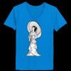 Ladies’  Junior Fine Jersey V-Neck Longer Length T-Shirt Thumbnail