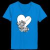 Ladies’  Junior Fine Jersey V-Neck Longer Length T-Shirt Thumbnail
