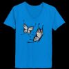 Ladies’  Junior Fine Jersey V-Neck Longer Length T-Shirt Thumbnail